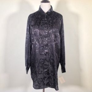 Vtg NOS Erika Taylor Kimono Tunic Nightgown Top M